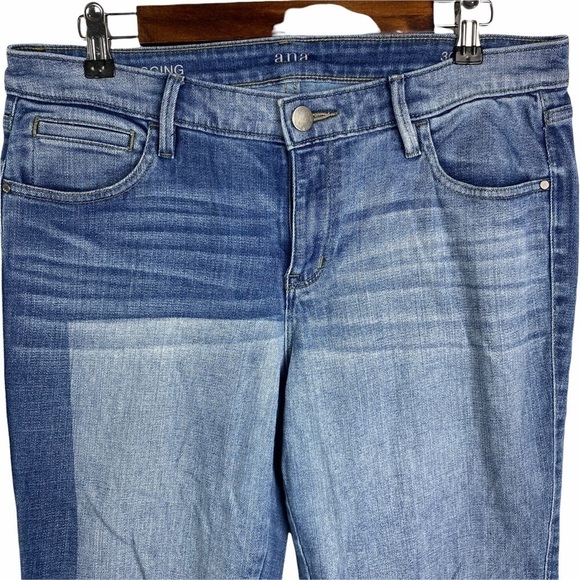 A.N.A. Patchwork Skinny Jeggings Jeans Women's 30/10 Light Blue Mid Rise - Picture 4 of 10